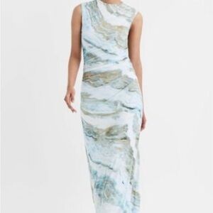 Anna Quan Ruched Sheath Maxi Dress